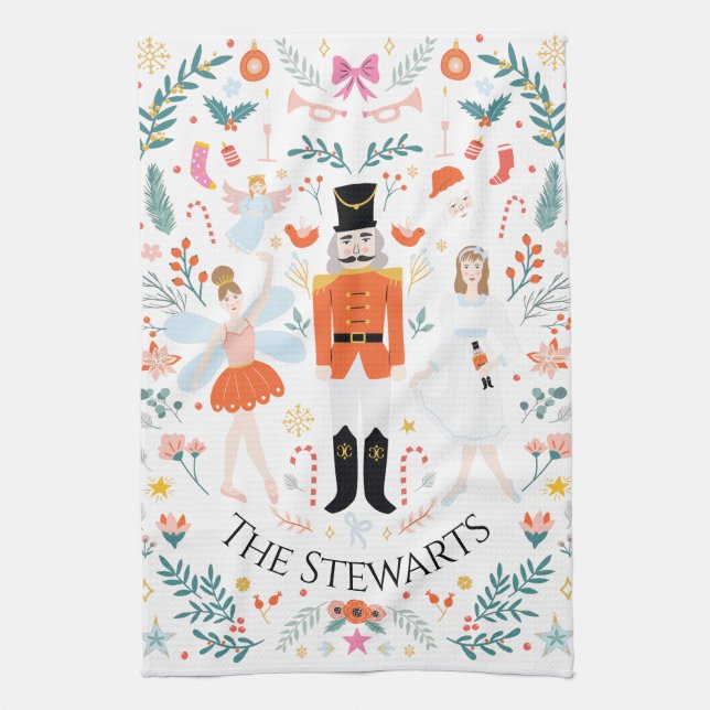 Nutcracker Scene Personlig Kitchen Towel Kökshandduk (Vertikal)