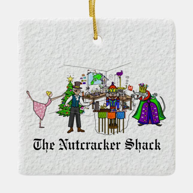 Nutcracker Shack Ham Radio-julprydnad Julgransprydnad Keramik (Framsida)