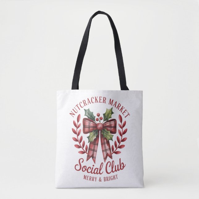 Nutcracker Social Club Shopping Marknad Grupp  Tygkasse (Framsida)