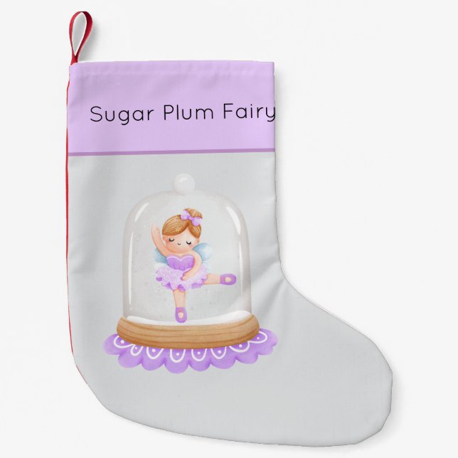 Nutcracker Socker Plum Fairy Liten Julstrumpa (Framsidan)