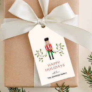 Nutcracker Soldat Glad helg Gift Märkres Presentetikett