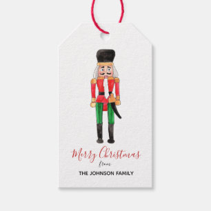 Nutcracker Soldat God jul Presentetikett