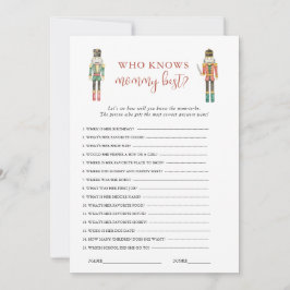 Nutcracker Soldat Jul Baby Shower-spelet Inbjudningar