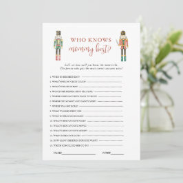 Nutcracker Soldat Jul Baby Shower-spelet Inbjudningar