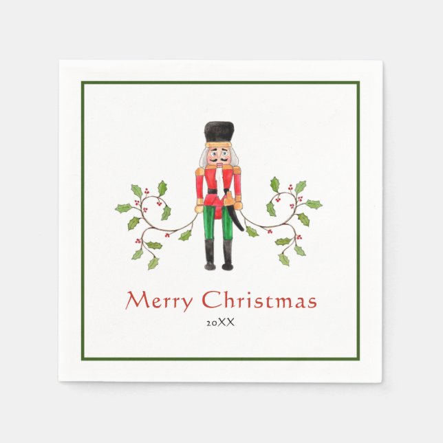 Nutcracker-soldaten party, jul pappersservett (Framsidan)