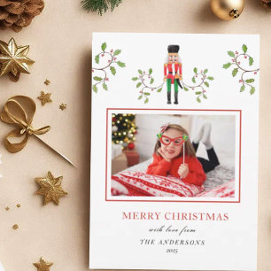 Nutcracker Soldier & helgdag greenery Photo Meddelande