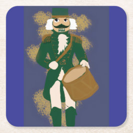 Nutcracker Soldier Paper Coasters Navy Blue Underlägg Papper Kvadrat