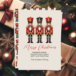Nutcracker Soldiers God jul Helgdagskort Julkort