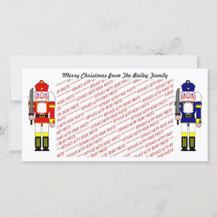 Nutcracker Soldiers Julfoto Julkort