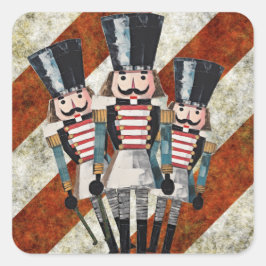 Nutcracker Soldiers Rand Fyrkantigt Klistermärke