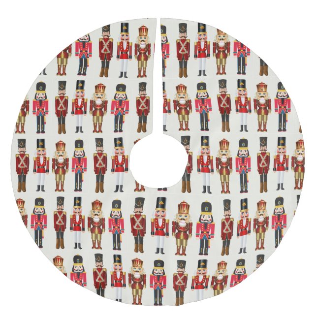 Nutcracker Soldiers Söt jul Julgransmatta Borstad Polyester (Framsidan)