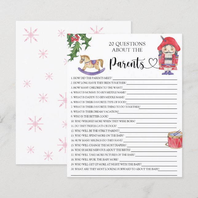 Nutcracker - spel om föräldrarna (Fram/baksida)