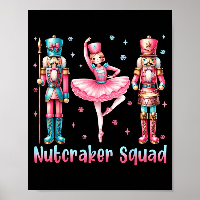 Nutcracker Squad Balett Dans God Jul Kvinnor Poster (Framsidan)