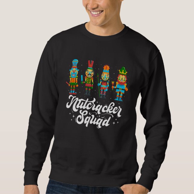 Nutcracker Squad Balett Dans Matchande Familj Jul Lång Ärmad Tröja (Framsida)