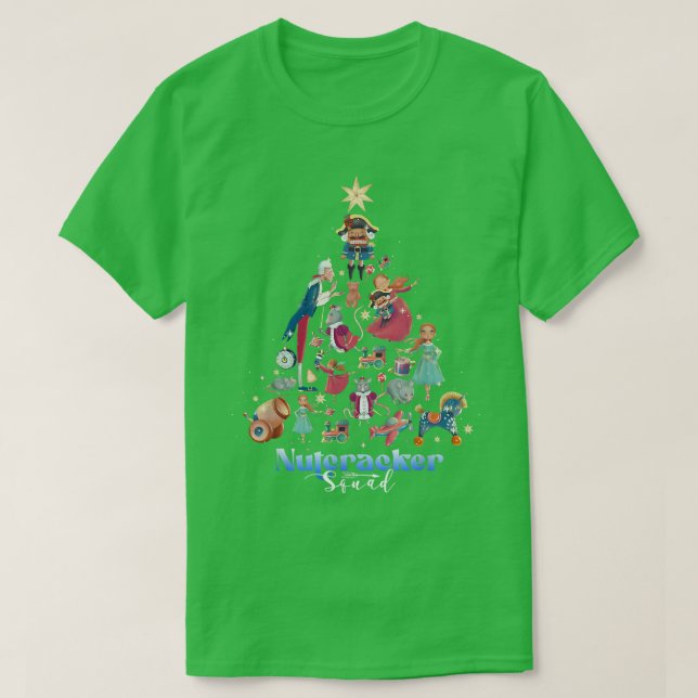 Nutcracker Squad Ballet Dance Christmas Tree Xmas  T Shirt (Design framsida)