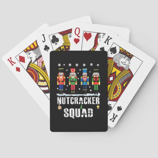 Nutcracker Squad Ballet Dance Funny jul Fami Casinokort (Baksidan)