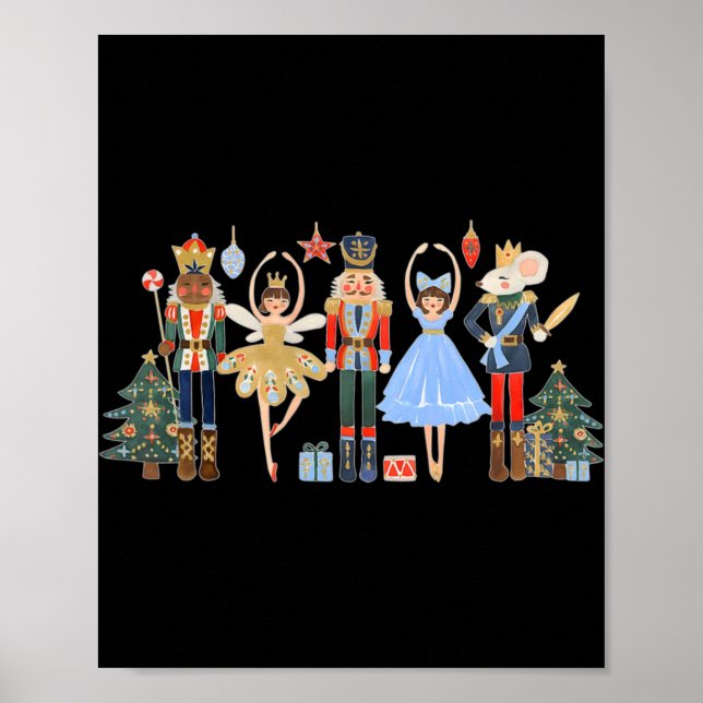 Nutcracker Squad Ballet Dance Matching Family Chri Poster (Framsidan)