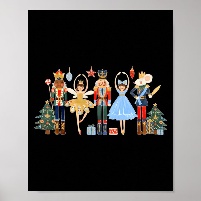 Nutcracker Squad Ballet Dance Matching Family Chri Poster (Framsidan)