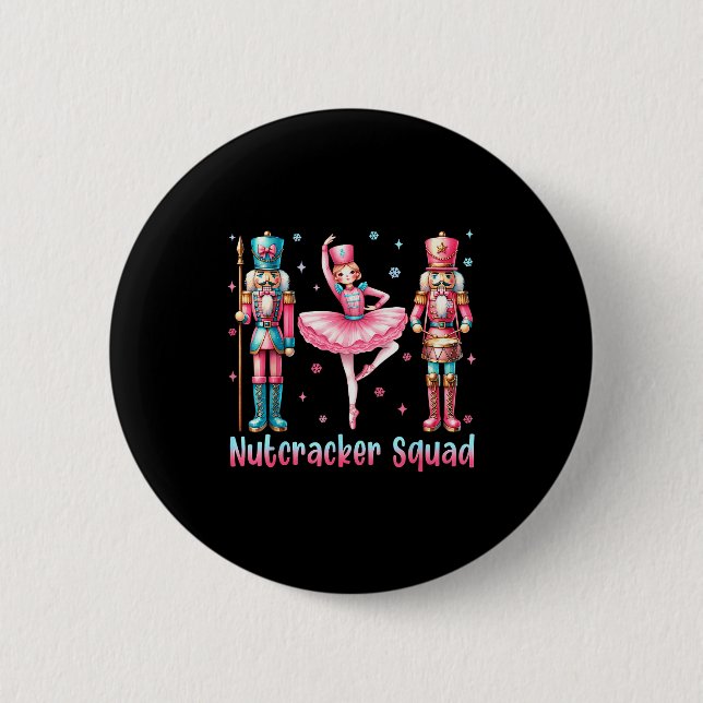 Nutcracker Squad Ballet Dance Merry Christmas Wome Knapp (Framsida)
