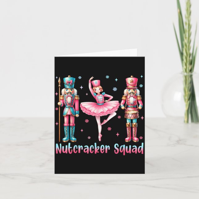 Nutcracker Squad Ballet Dance Merry Christmas Wome Kort (Framsida)