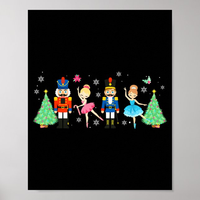 Nutcracker Squad Ballet Dance Merry Christmas Wome Poster (Framsidan)