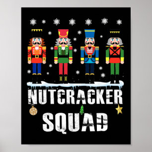 Nutcracker Squad Byllet Dans Matchande Familj Jul Poster