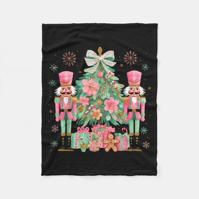 Nutcracker Squad Christmas Tree Ballet Dance Women Fleecefilt (Framsidan)