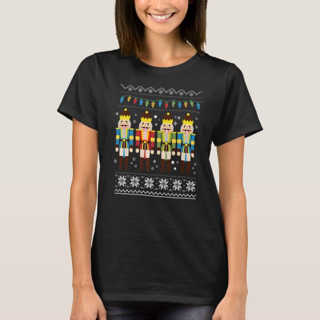 Nutcracker Squad Crew Ballet Dance Groupe Idea Bal T Shirt (Framsida)