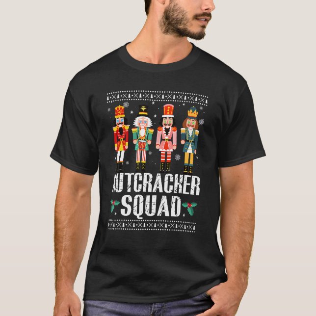 Nutcracker Squad Funny jul Pajama Helgdag Ba T Shirt (Framsida)