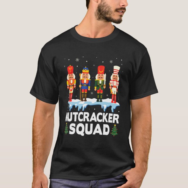 Nutcracker Squad Helgdag Ballet Dance jul Pa T Shirt (Framsida)