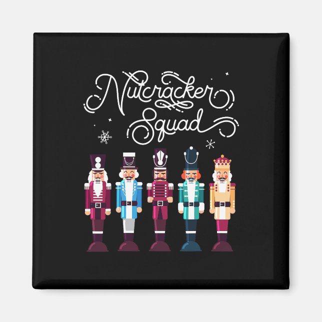 Nutcracker Squad Helgdag jul Boy Girls Kvinnor Magnet (Framsidan)