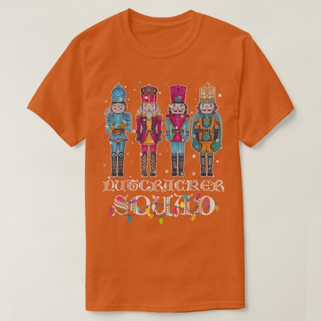 Nutcracker Squad Holiday Ballet Dance Ugly Christm T Shirt (Design framsida)