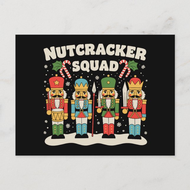 Nutcracker Squad jul Xmas högtidsperiod Helg Vykort (Framsida)