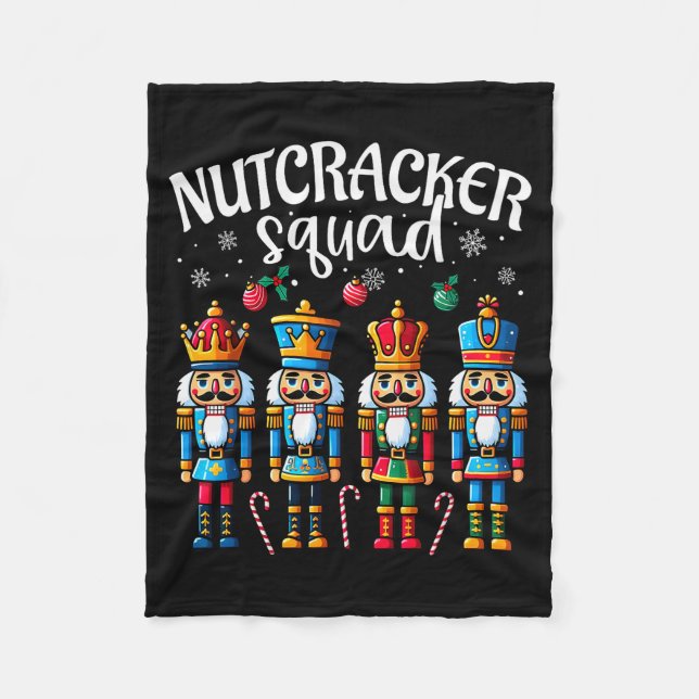 Nutcracker Squad Pajama Merry Christmas Toddler Bo Fleecefilt (Framsidan)