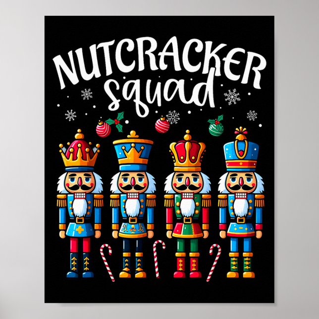 Nutcracker Squad Pajama Merry Christmas Toddler Bo Poster (Framsidan)