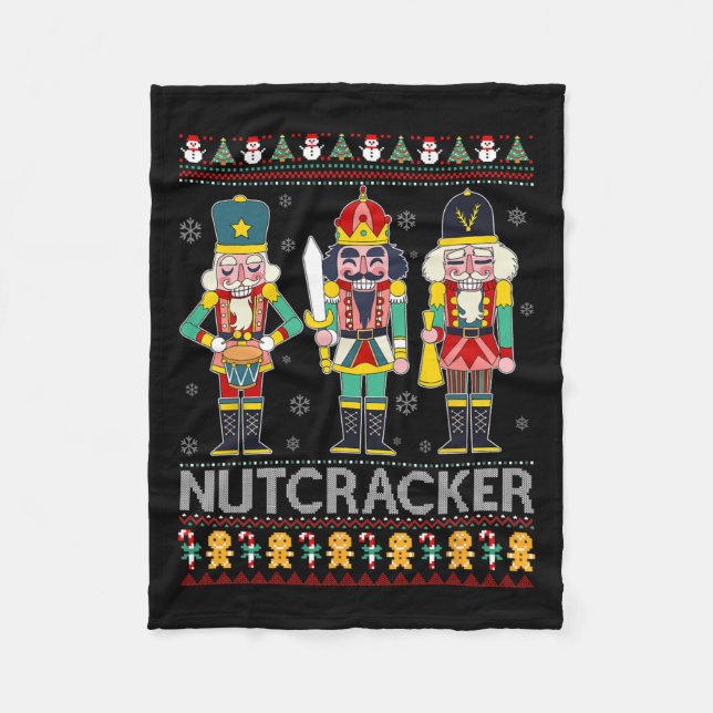 Nutcracker Squad Shirt Funny God Jul Sweate Fleecefilt (Framsidan)