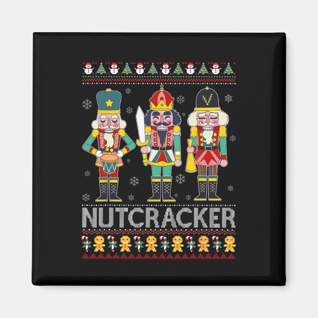 Nutcracker Squad Shirt Funny God Jul Sweate Magnet (Framsidan)