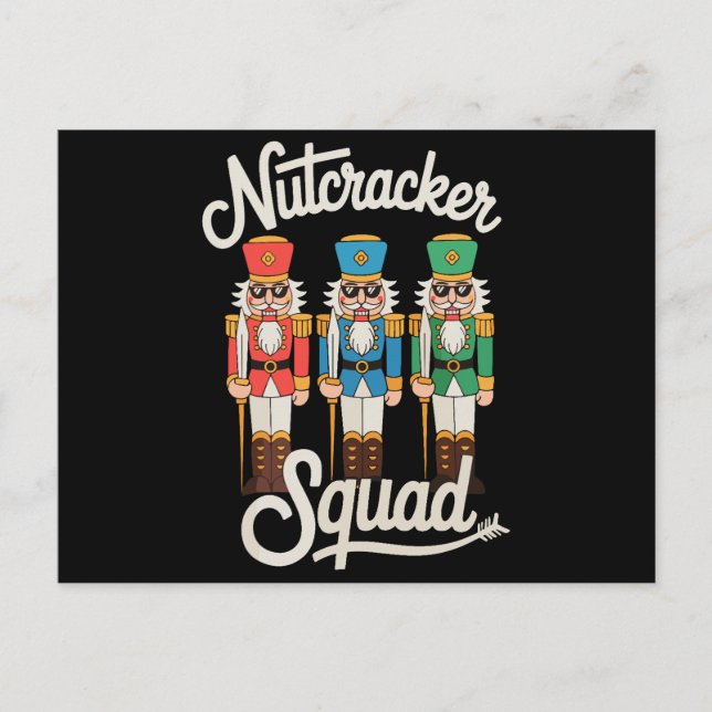 Nutcracker Squad Solglasögon Jul Xmas Högtid Helg Vykort (Framsida)