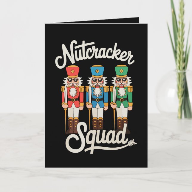 Nutcracker Squad Solglasögon Jul Xmas Högtid Kort (Framsida)