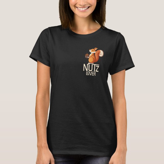 Nutcracker Squirrel Deez Nutz Deezs Nöt T Shirt (Framsida)