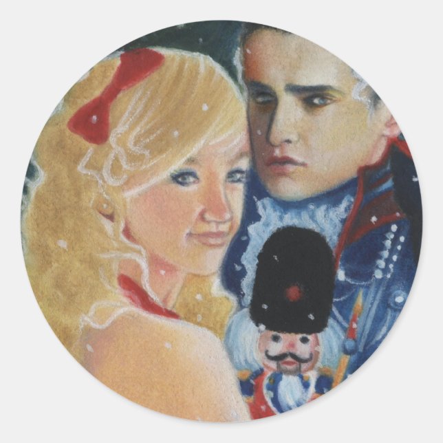 Nutcracker Sticker Runt Klistermärke (Framsida)
