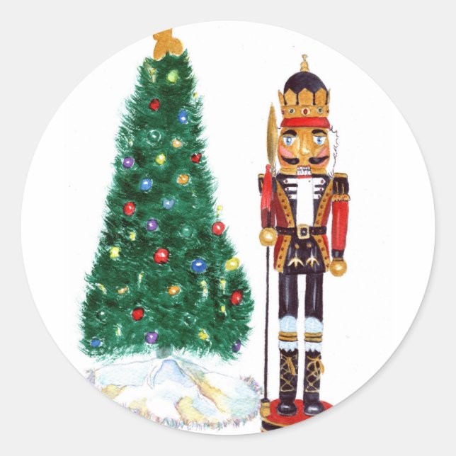Nutcracker Stickers Runt Klistermärke (Framsida)