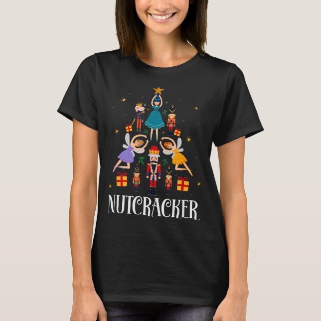 Nutcracker Sugar Fairy Plum Christmas - Nutcracker T Shirt (Framsida)