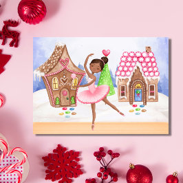 Nutcracker Sugar Plum Fairy Ballet-jul Helgkort