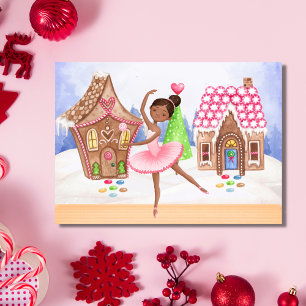 Nutcracker Sugar Plum Fairy Ballet-jul Helgkort