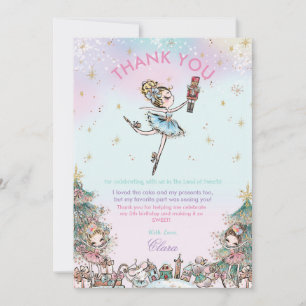Nutcracker Sugar Plum Fairy Birdday Jul Tack Kort