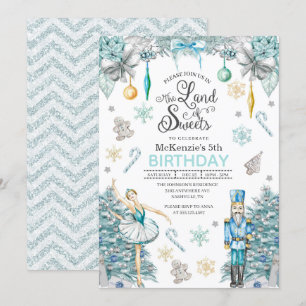 Nutcracker Sugar Plum Fairy Juldag Inbjudningar