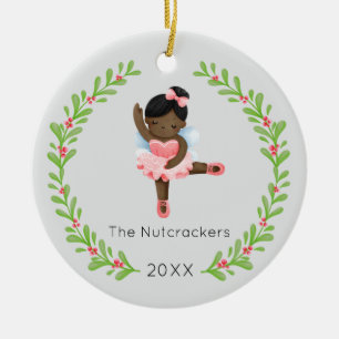 Nutcracker Sugar Plum Fairy Julfoto Julgransprydnad Keramik