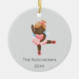 Nutcracker Sugar Plum Fairy Julfoto Julgransprydnad Keramik