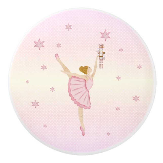 Nutcracker Suite - Ballerina Ceramic Knob Knopp (Framsidan)